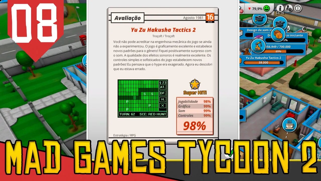 Jogo de 98% Quase PERFEITO - Mad Games Tycoon 2 #08 [Série Gameplay Português PT-BR]