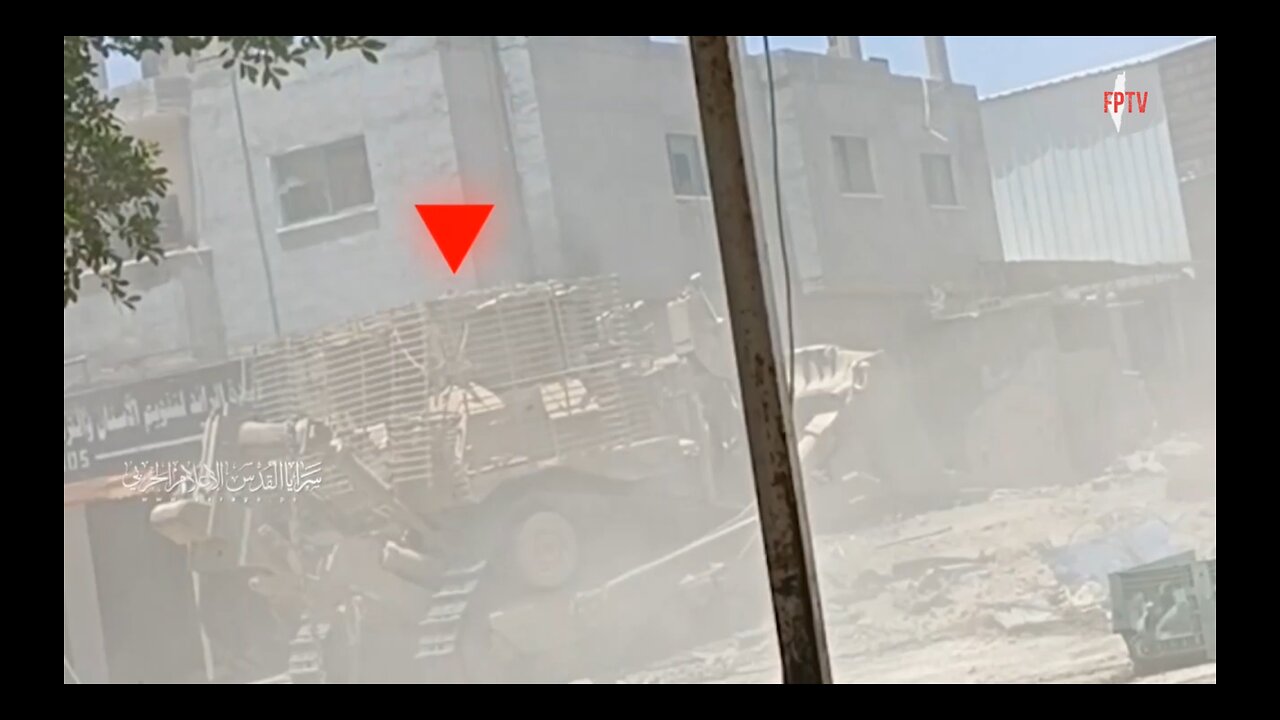 (EN Translated) Al Quds Brigades (PIJ) targeting a D9 military bulldozer, Rafah, July 6, 2024.