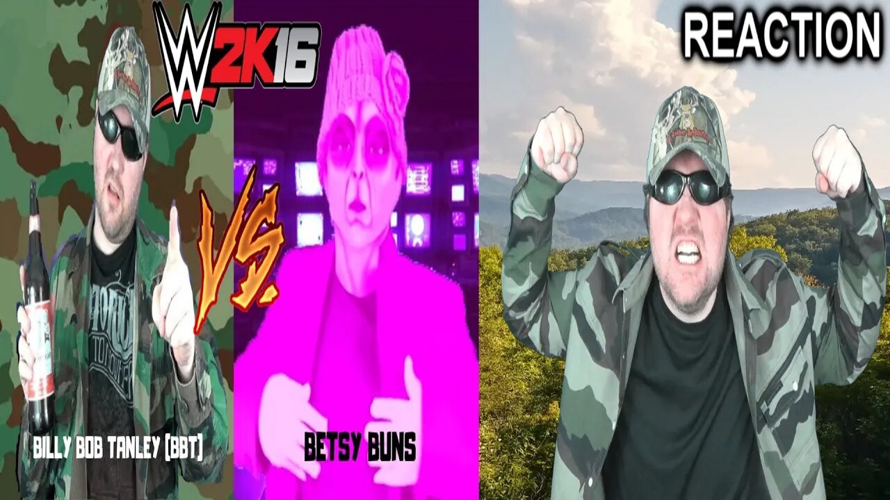 Billy Bob Tanley (BBT) vs. Betsy Buns - WWE 2K16 PS4 Gameplay REACTION!!! (BBT)