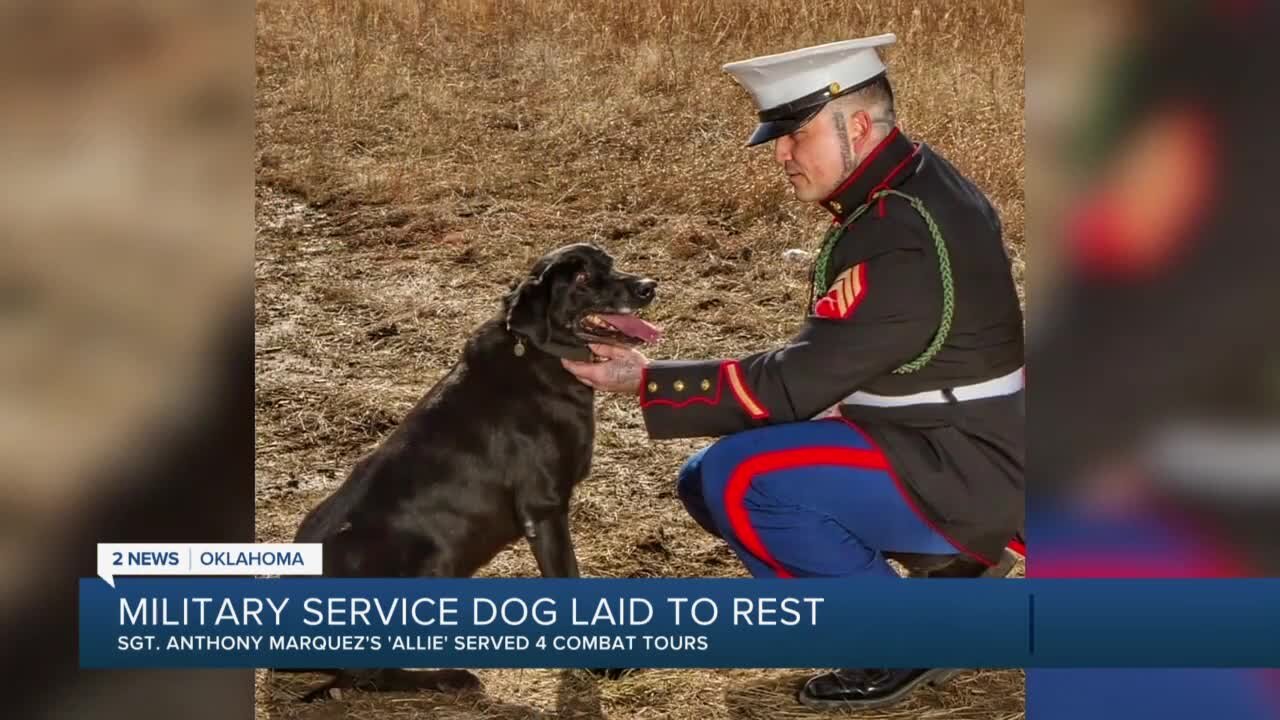Military service dog laid to rest in Owasso