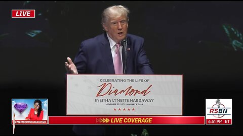 LIVE: Celebration of Life for Lynette "Diamond" Hardaway with President Trump, Silk, and Others…