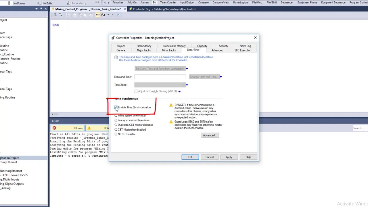 Studio 5000 Motion Group Time Synchronization with Date & Time | Batching PLC Day-19