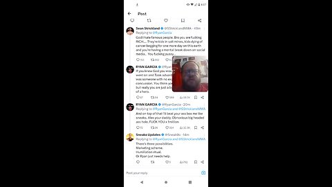 Sean Strickland And Ryan Garcia Having Words On Twitter X