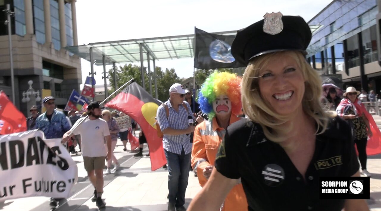 McCLOWN ARRESTED: FREEDOM RALLY WESTERN AUSTRALIA