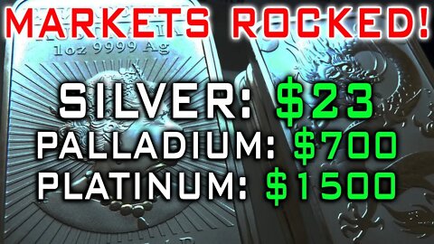 Markets Rocked! Silver EXPLODES To $23 | Palladium PLUMMETS $1000 | Kitco Glitch