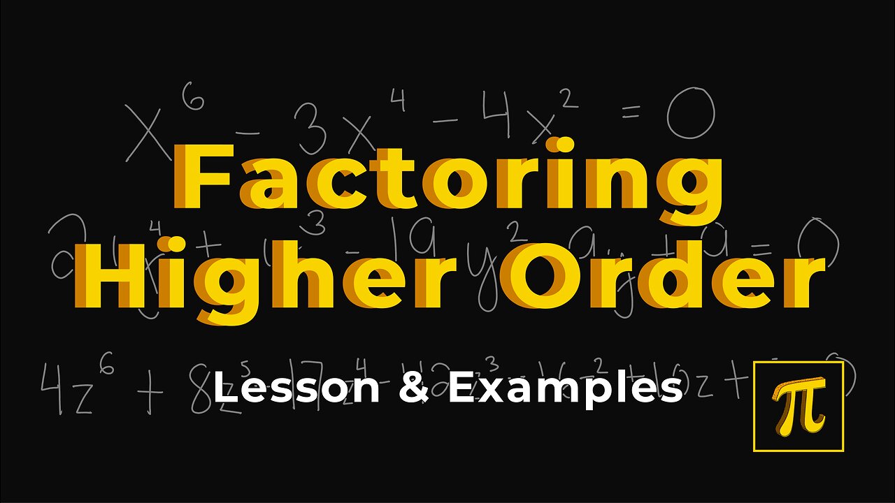 How to FACTOR Higher Order Polynomial Equations? - It's EASY if you learn these!