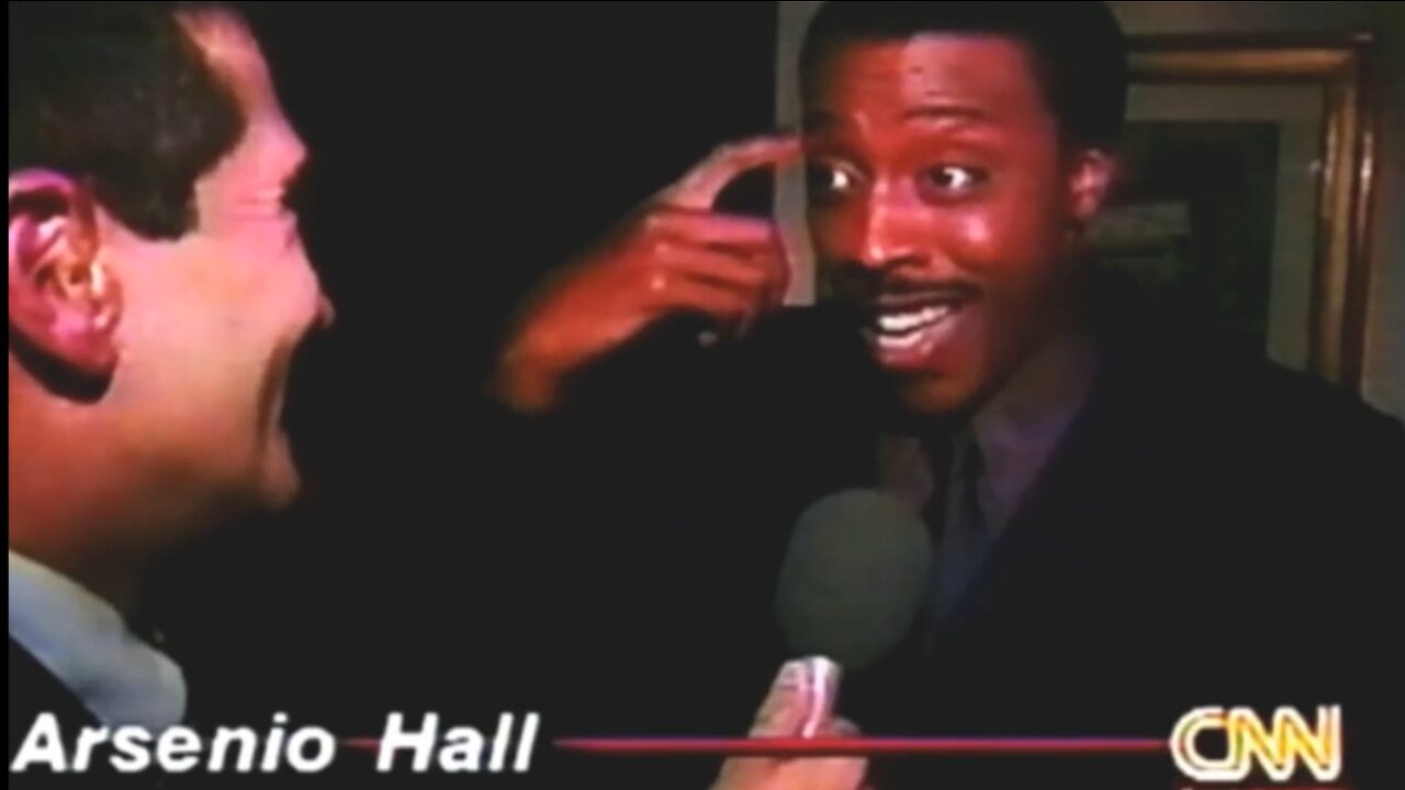 Vintage CNN - Bill Clinton - Stained Dress Scandal - Arsenio Hall Interview (Live) - Aug 17 1998