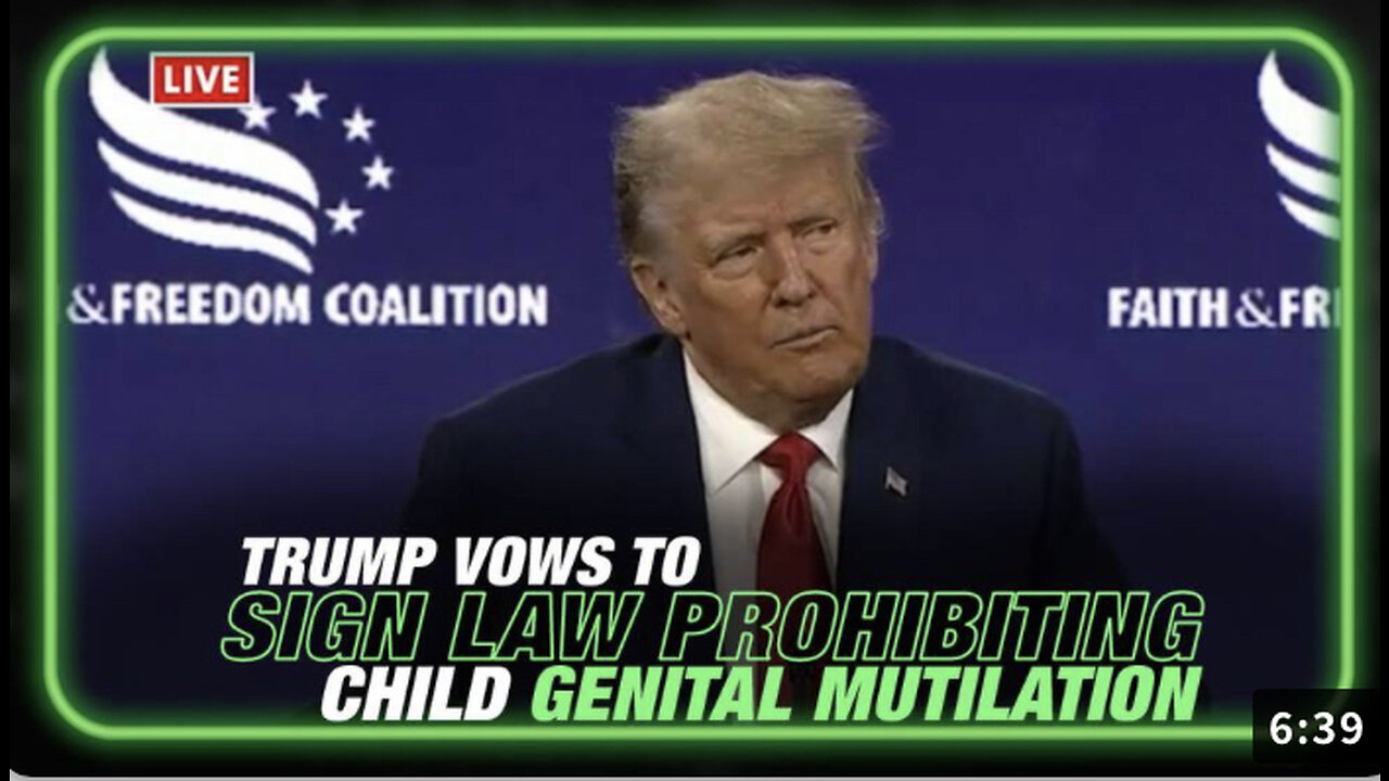 See the Video of Trump Vowing to “Sign A Law Prohibiting Child Sexual Mutilation In All 50 States”