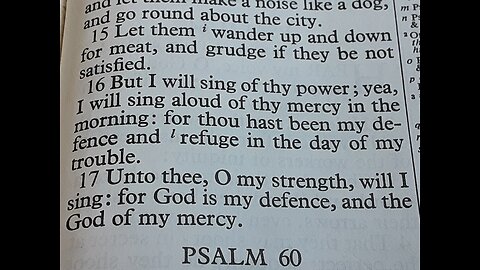 Today's Verse: Psalm 59:16 KJV: Reading.