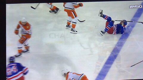 Ducks D #7 Radko Gudas with the big clean hit.