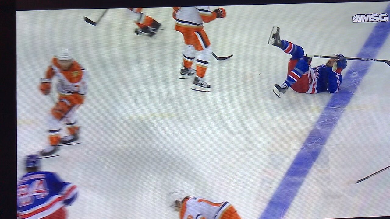 Ducks D #7 Radko Gudas with the big clean hit.