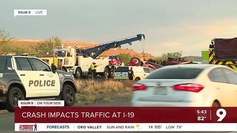 Two-vehicle crash shuts down southbound I-19 in Sahuarita