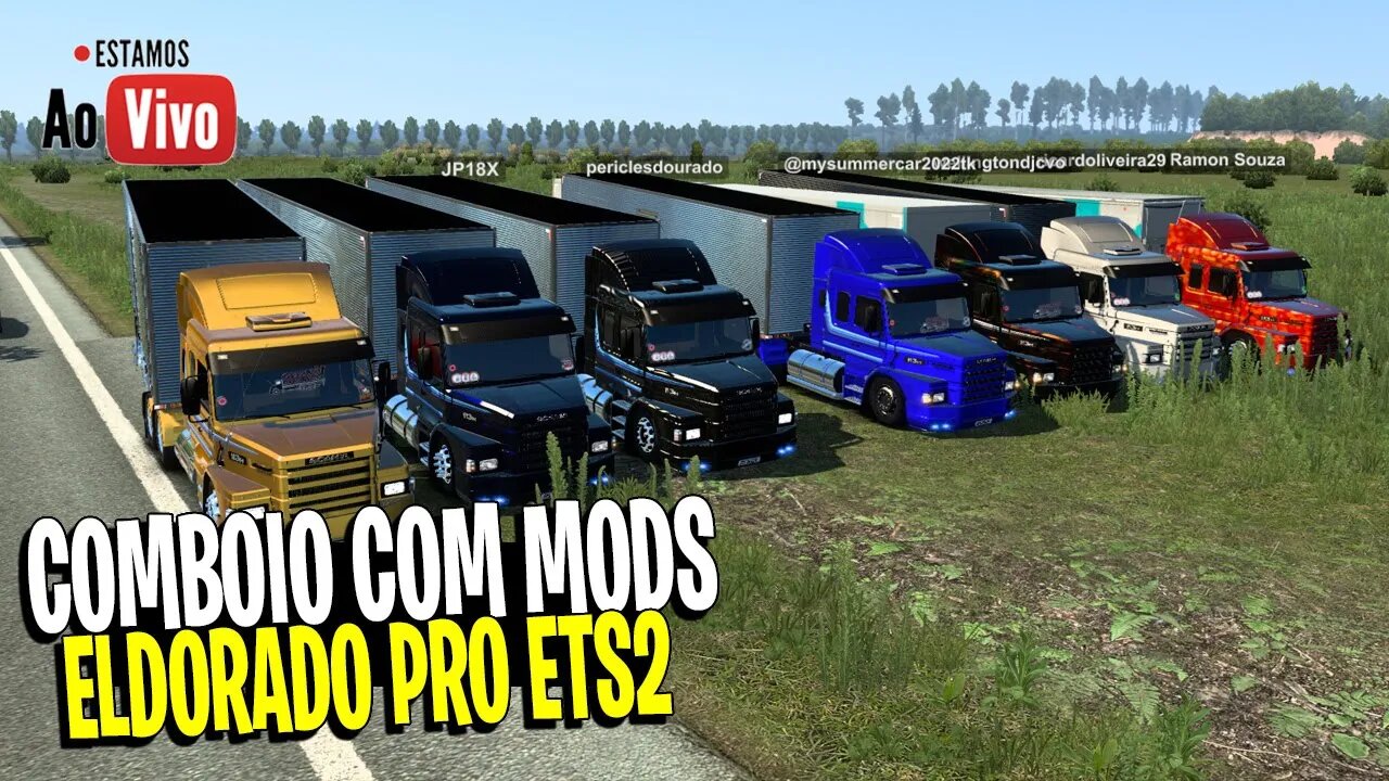 🔴 LIVE - ETS2 COMBOIO COM MODS BRASILEIROS MAPA ELDORADO PRO EURO TRUCK SIMULATOR 2 1.44 ETS2