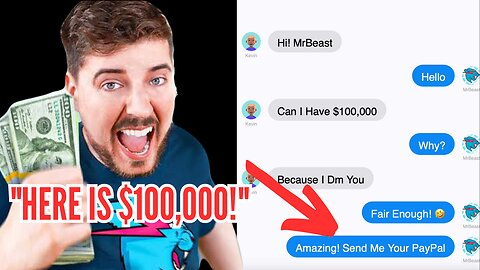 He Got $100,000 By Texting MrBeast! WHAT???
