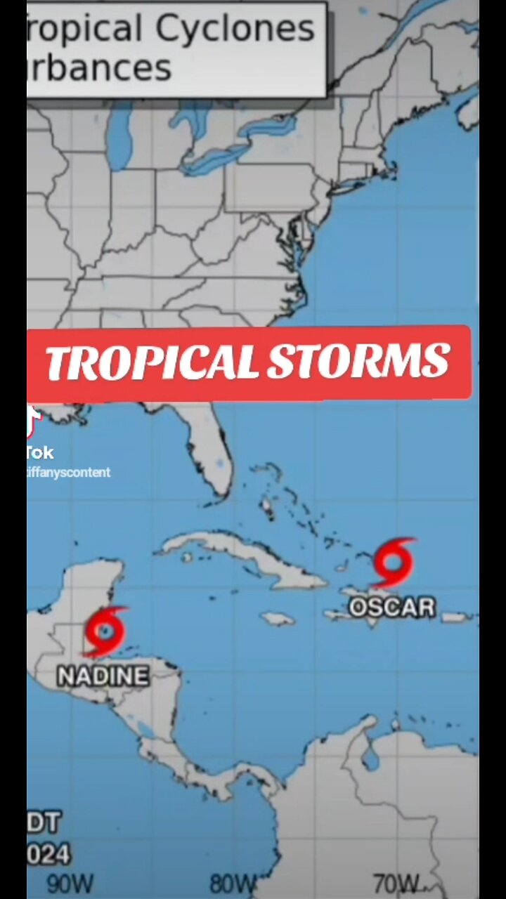 Tropical Storms #NADINE & #OSCAR DOUBLES-UP NADINE MAKES LANDFALL IN # ...