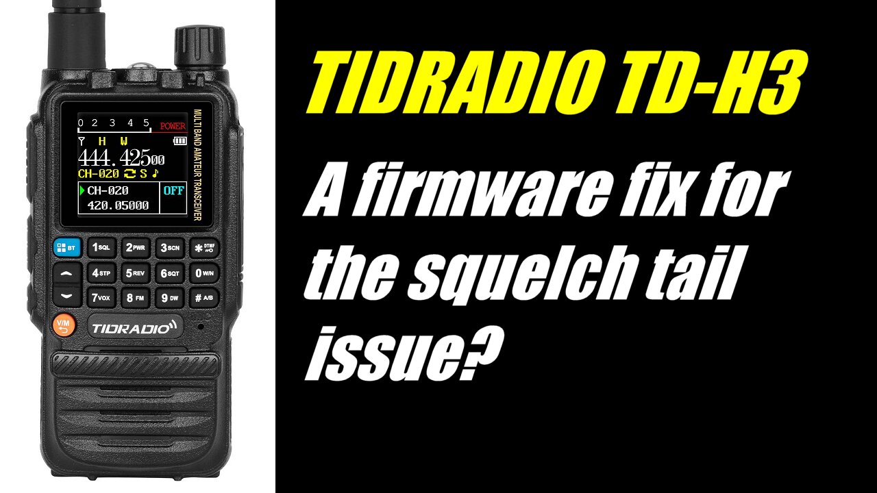 TID Radio TD-H3: A firmware fix for the squelch tail issue?