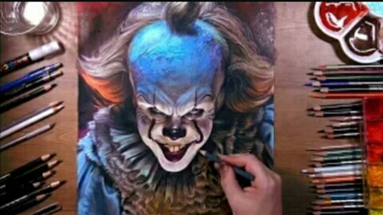 It palhaço pennywise desenho realista