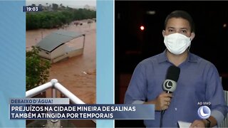 Debaixo d'água! Prejuízos na cidade mineira de Salinas também atingida por temporais