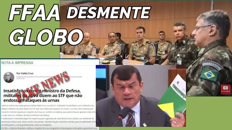 URGENTE ! MILITARES DESMENTE A CLOBO JORNALISTA VALDO CRUZ CRIOU FAKE NEWS