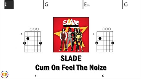 SLADE Cum On Feel The Noize - Guitar Chords & Lyrics HD