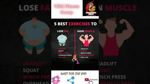 🔥 5 best exercises to lose fat and gain muscle🔥#shorts🔥#wildfitnessgroup🔥10 April 2022🔥