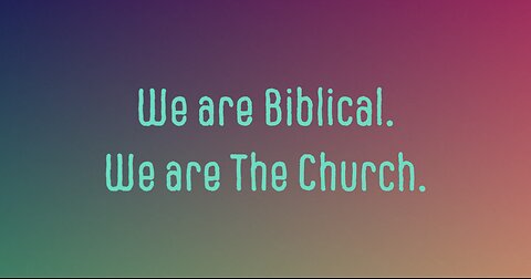 "We're Not Political ... We Are Biblcal!"