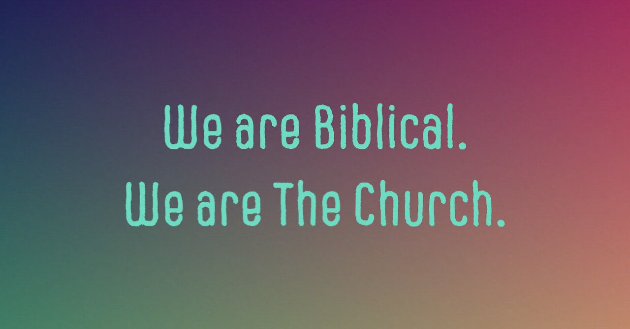 "We're Not Political ... We Are Biblcal!"