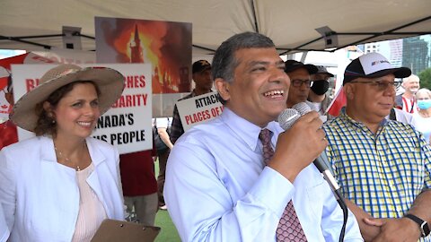 Freedoms and rights of all Canadians - Sam Saad speaks at Stop the Burning of Churches in Canada assembly