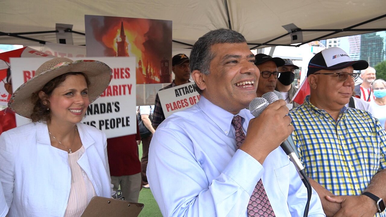 Freedoms and rights of all Canadians - Sam Saad speaks at Stop the Burning of Churches in Canada assembly