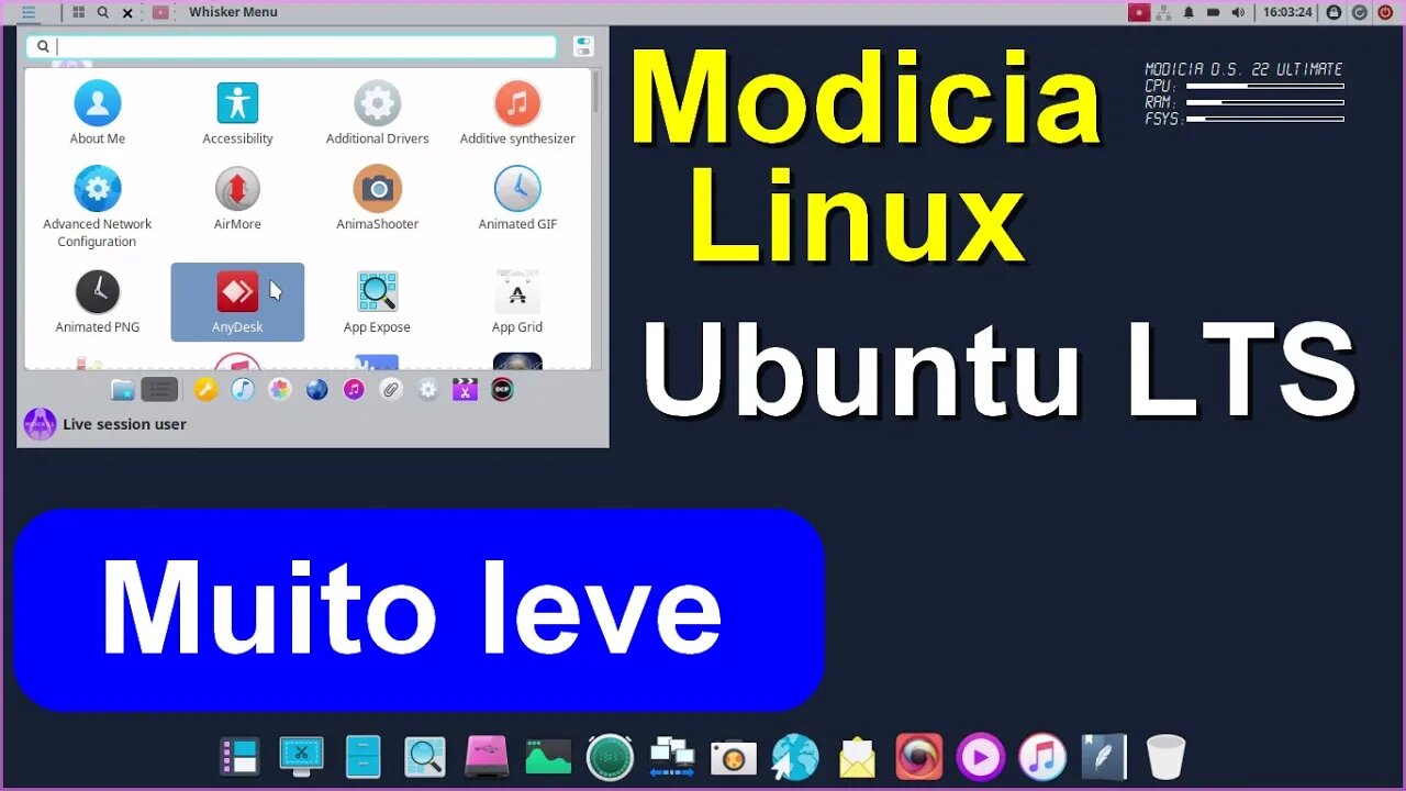 MODICIA OS DISTRO LINUX BASEADA NO UBUNTU LTS