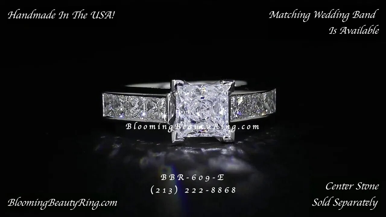 BBR-609E Engagement Ring Only From Blooming Beauty Ring Company