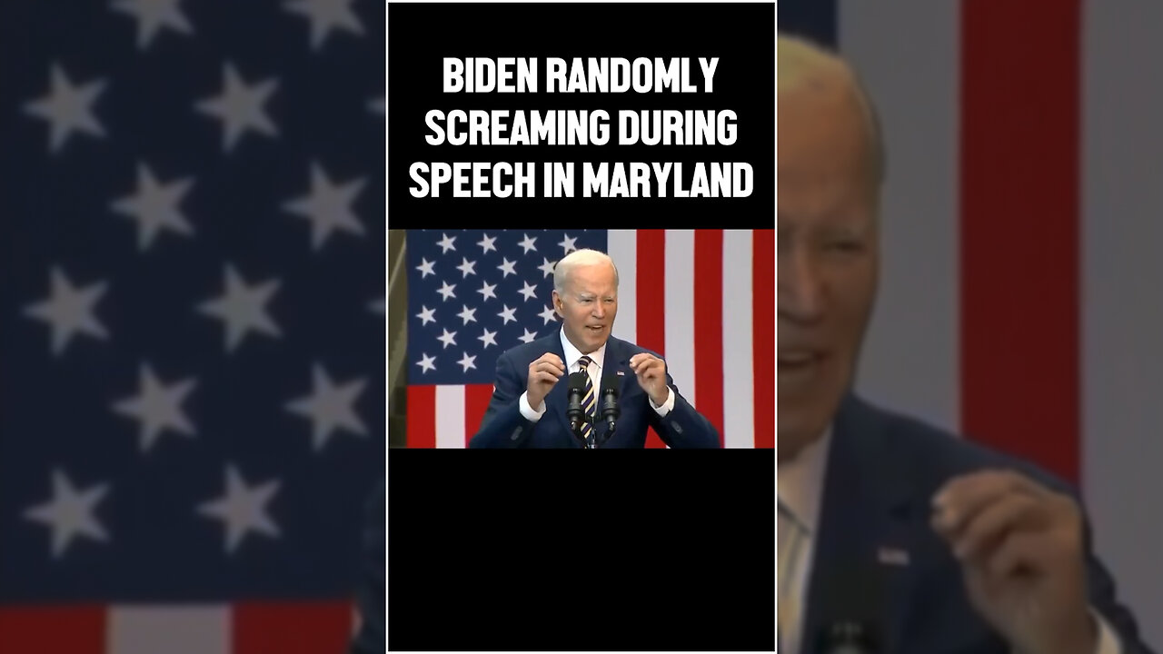 Joe Biden Randomly Shouts During Speech In Maryland