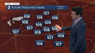 Hot and humid Sunday