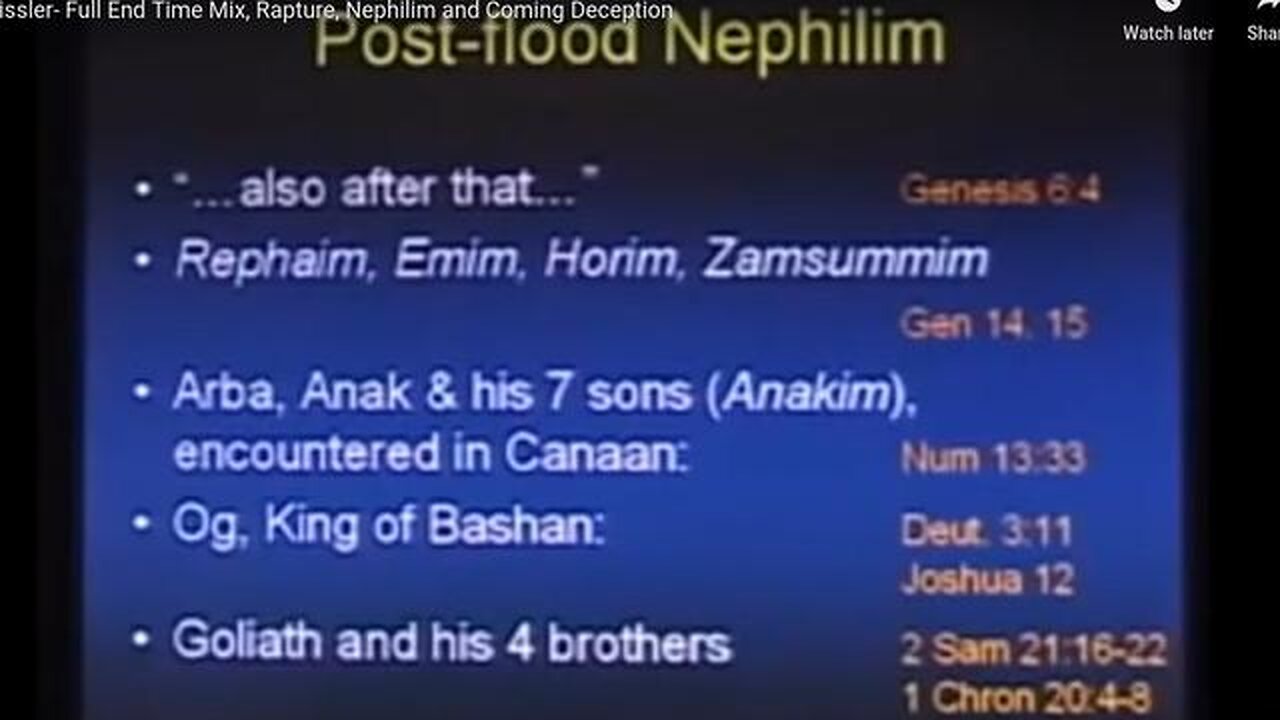 Chuck Missler - explains nephilim (supermen) exist still today (Gen 6, Jude 6, 7)