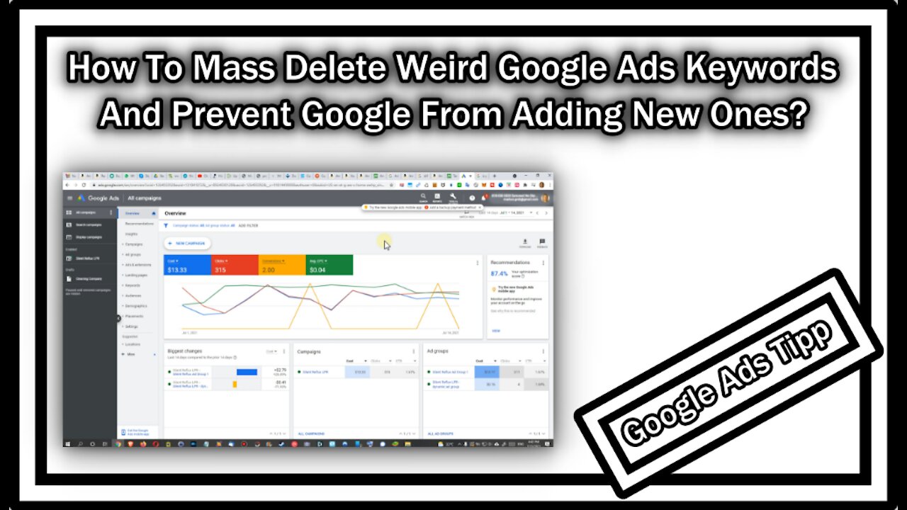 How To Remove All Not Needed Keywords From Google Ads And Prevent From Automatically Adding New Ones
