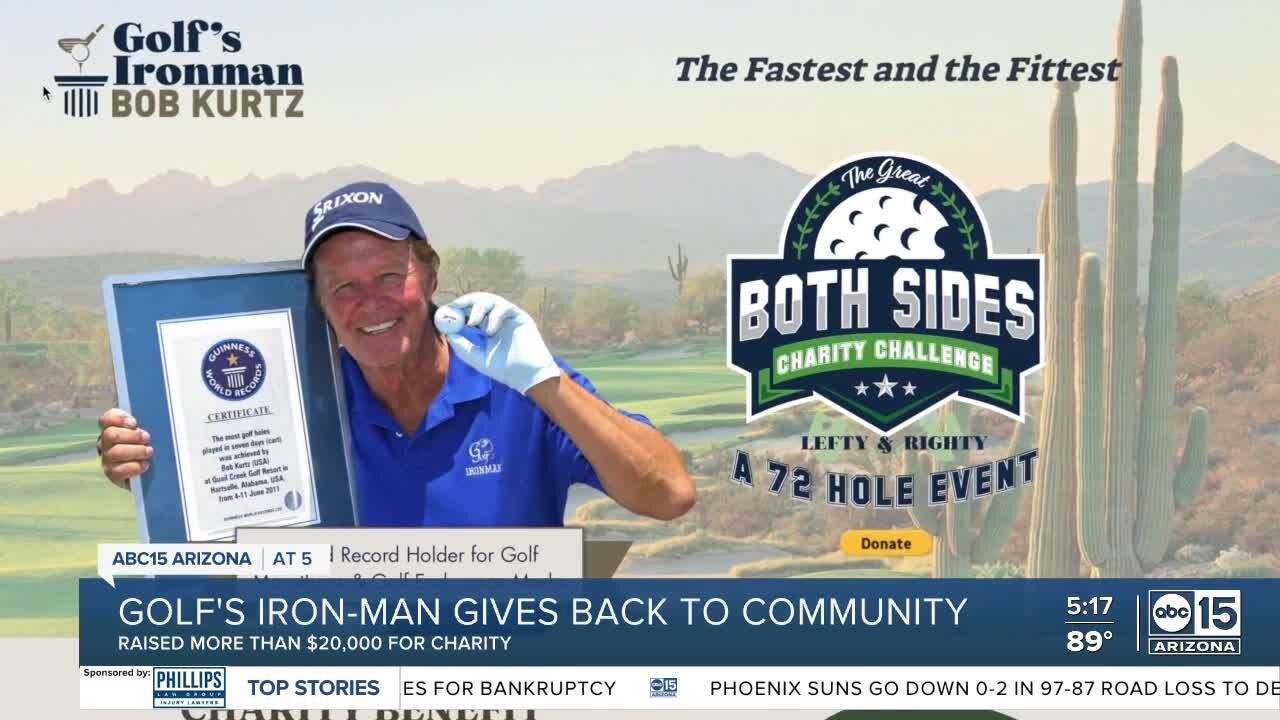 Golf's "Ironman" shows his heart of gold through charitable challenges