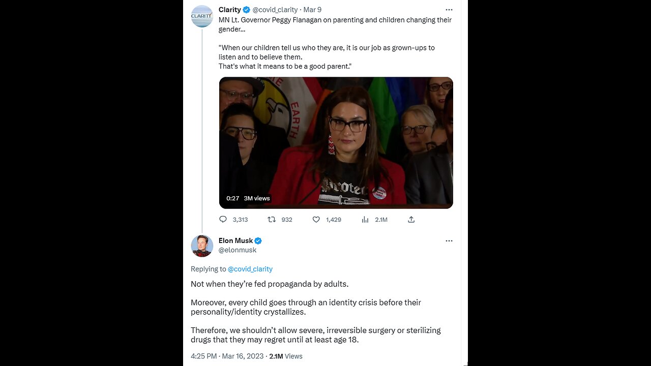 MN Lt. Governor Peggy Flanagan on parenting and children changing their gender...