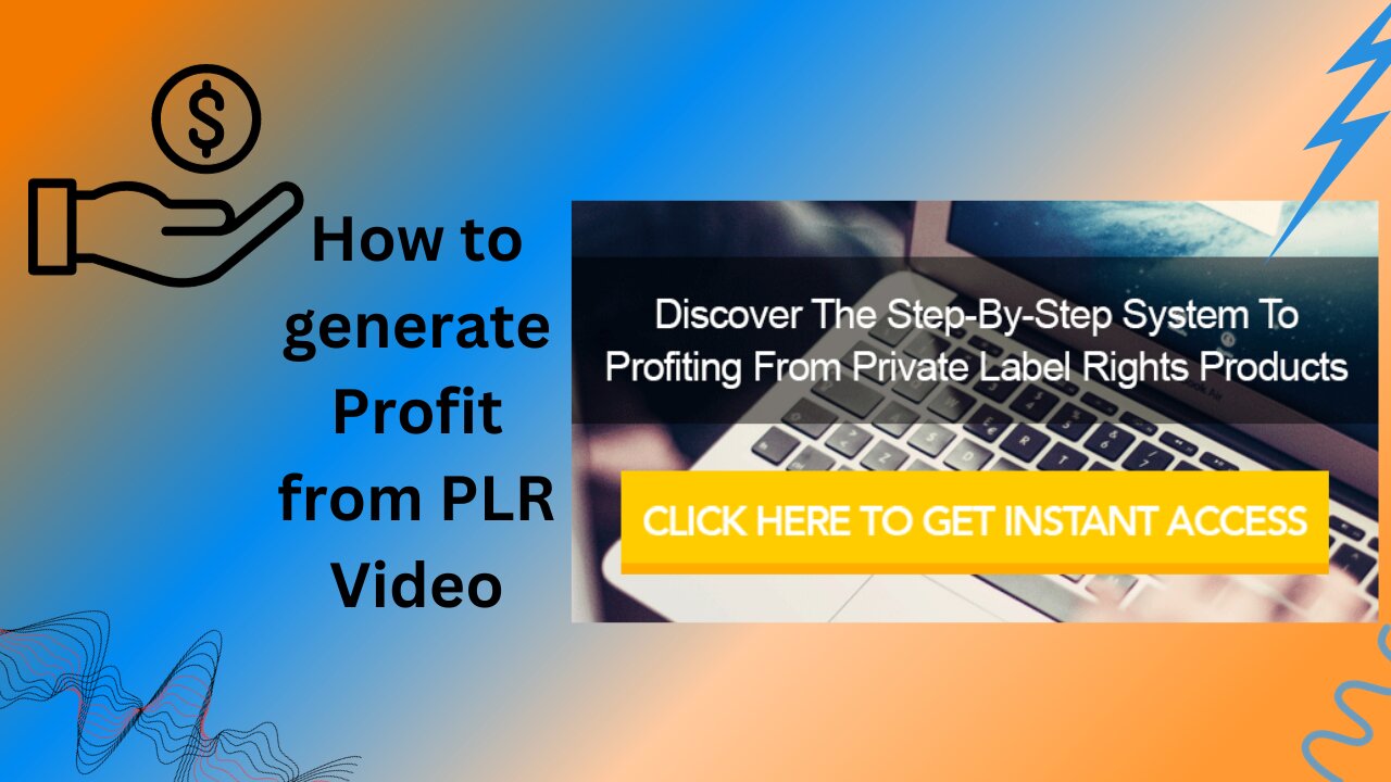 How to generate Profit from PLR Video