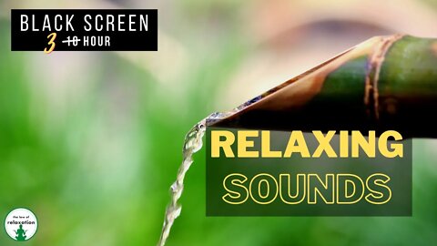Bamboo Water Fountain | Relaxing Sounds | 3 hours Black Screen
