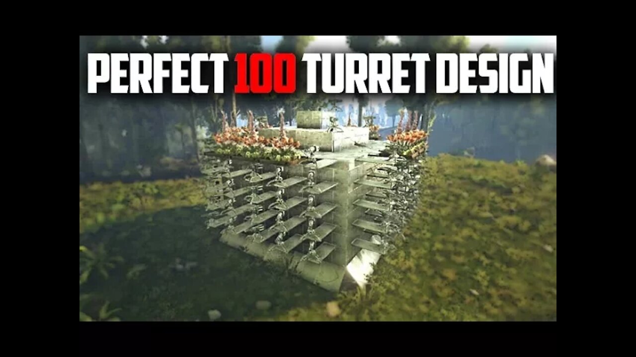 The first ever perfect 100 TURRET base on Ark [Tutorial]