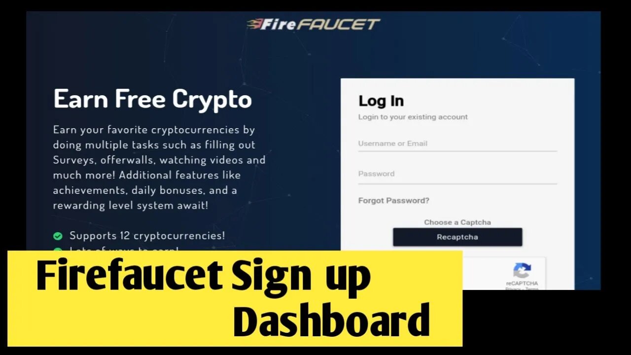 Firefaucet part 1/4 Learn firefaucet sign up and all about dashboard || earn all type cryptocurrency