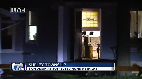 Explosion at suspected home meth lab