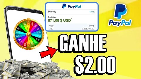 [VAZEI] Novos Apps que Pagam Dinheiro de Verdade no PayPal (Gire a Roleta e Ganhe $2,00 Garantido)