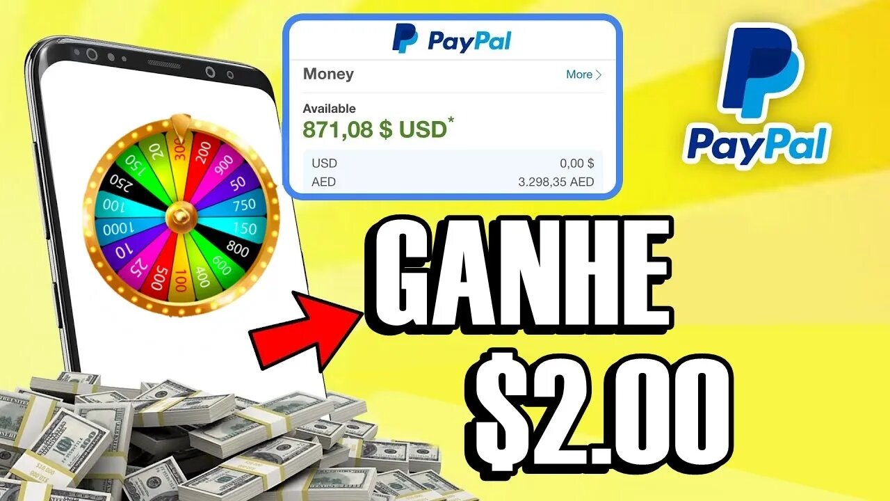 [VAZEI] Novos Apps que Pagam Dinheiro de Verdade no PayPal (Gire a Roleta e Ganhe $2,00 Garantido)