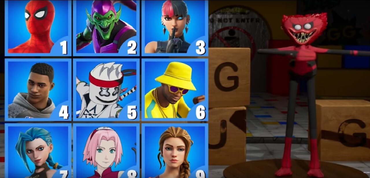 GUESS THE SKIN BY THE HUGGY WUGGY STYLE - FORTNITE CHALLENGE.