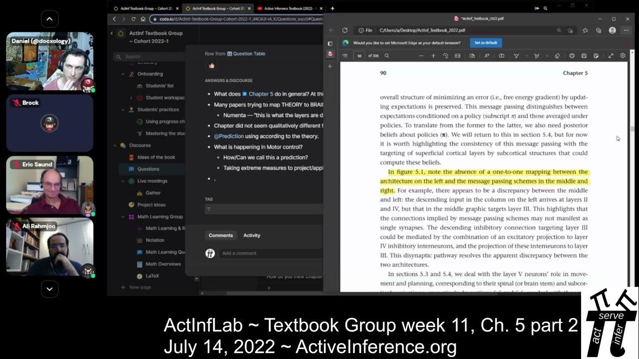 ActInf Textbook Group ~ Cohort 1 ~ Meeting 11 (Chapter 5 pt. 2)