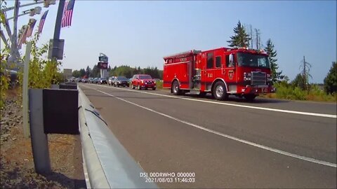 Honoring Clark County Sheriff’s Detective Jeremy Brown - Procession 08/03/21 - Video by Q Madp