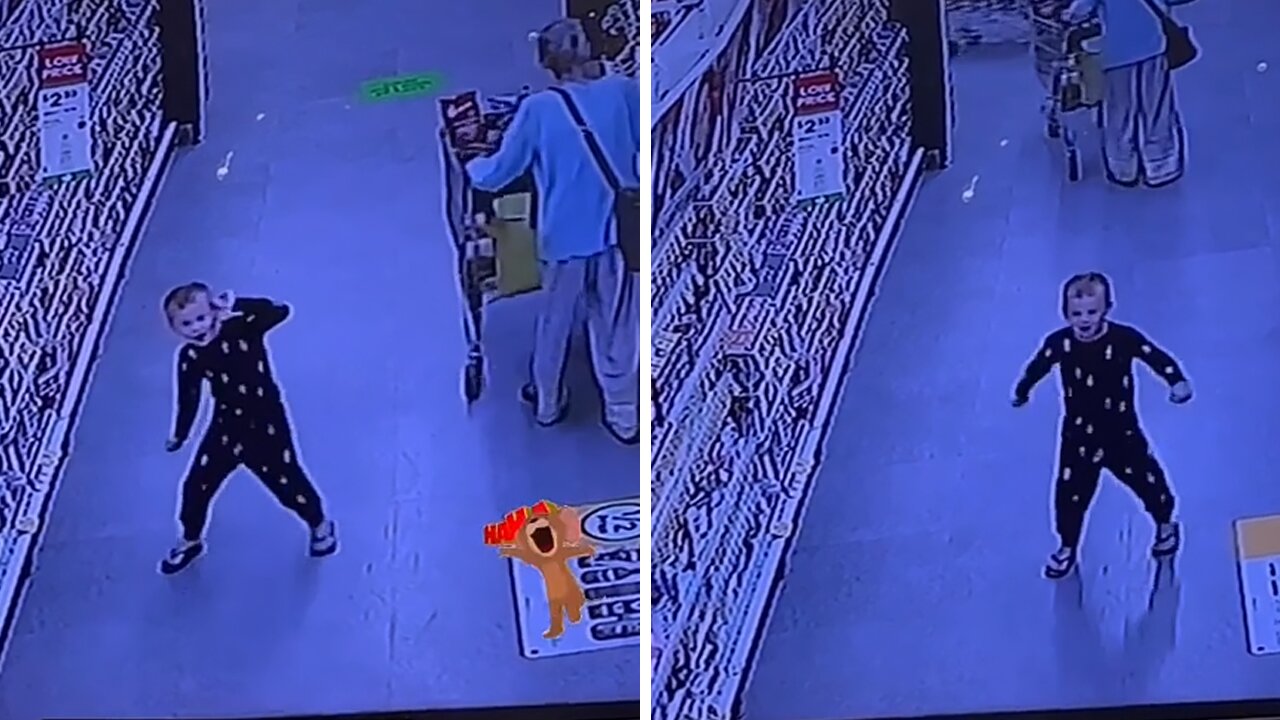 Dancing Kid Busts A Move In The Middle Of A Supermarket