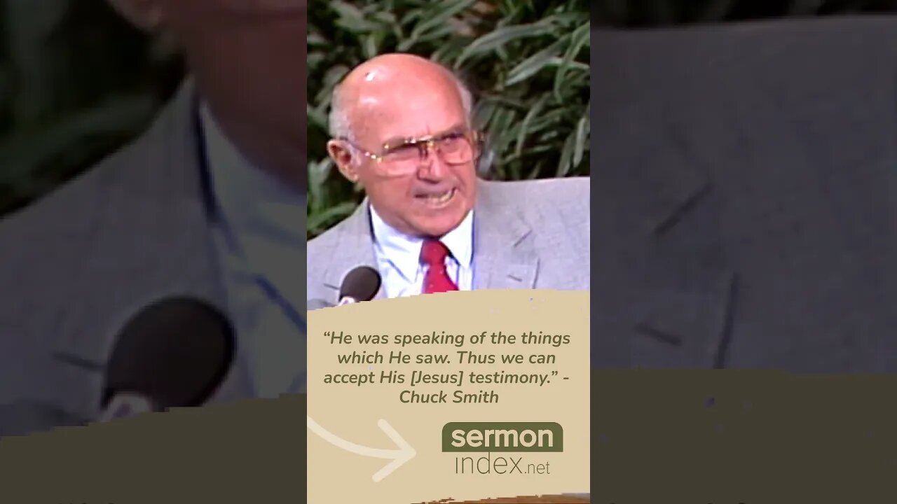 Acceping Jesus Testimony of God - Chuck Smith #shorts