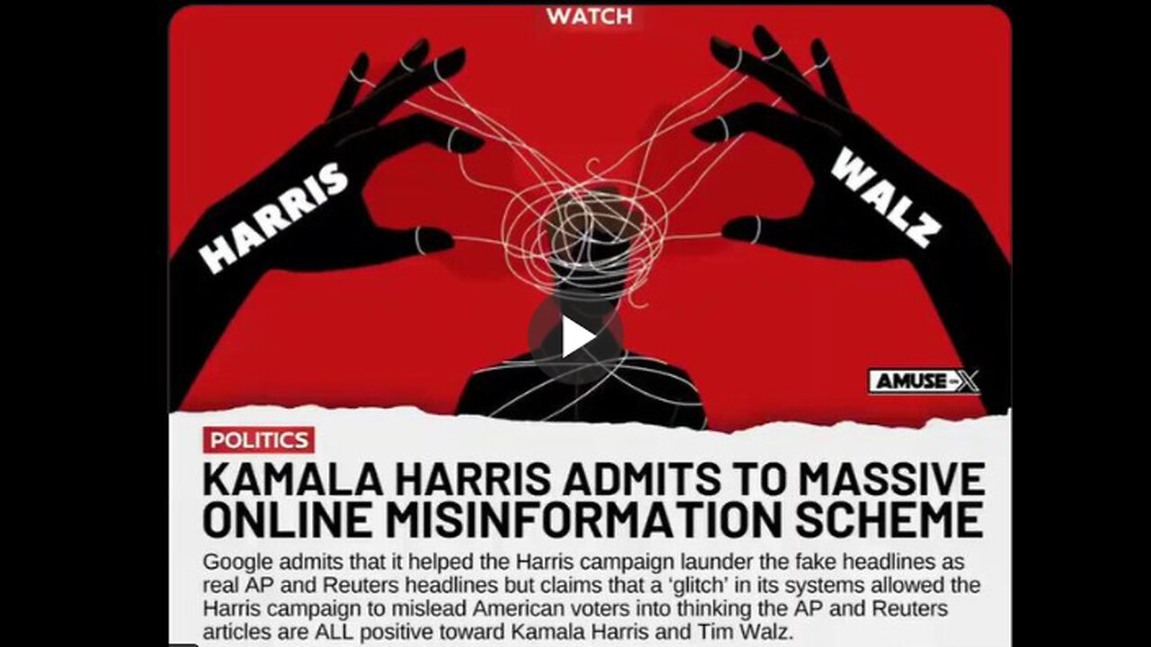 BUSTED: The Kamala Harris campaign admits it conducted a massive online misinformation scheme...